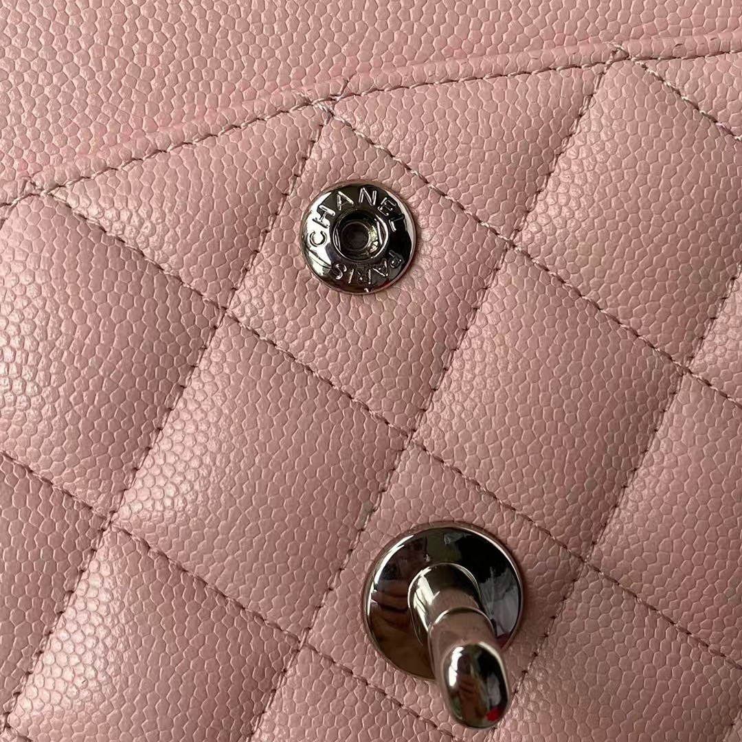 Replicate Chanel Small Classic Handbag Caviar Silver Hardware(1:1 replica)