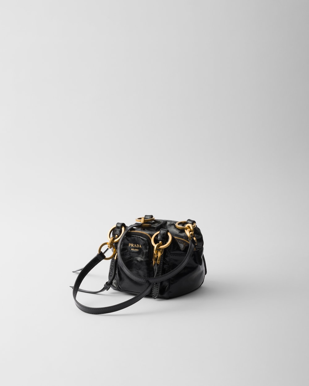 Replicate Prada Dangle Leather Top-Handle Mini-Bag(1:1 replica)