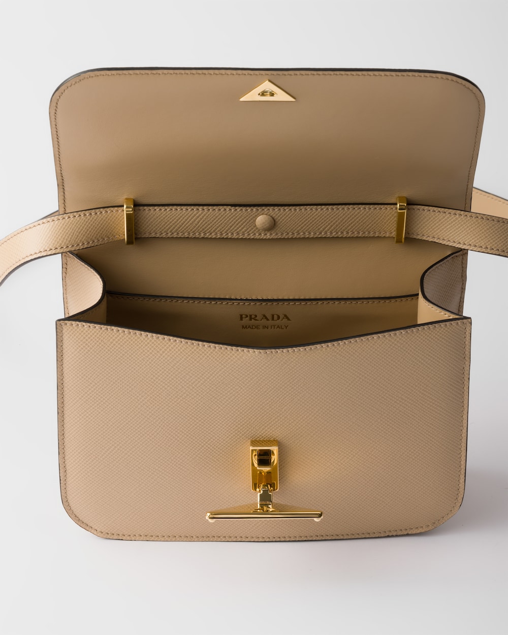 Replicate Saffiano Leather Flap Shoulder Bag(1:1 replica)