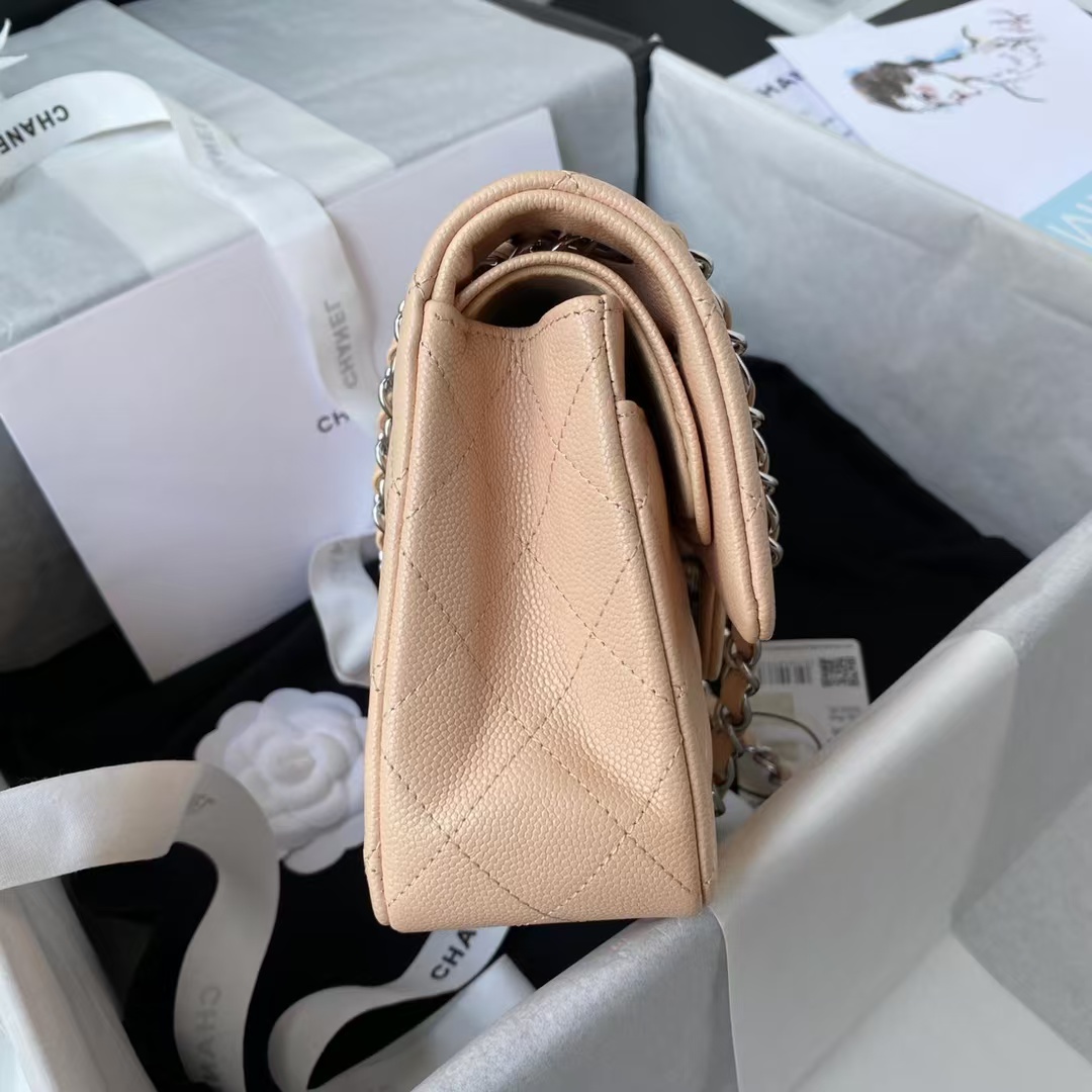 Replicate Chanel Small Classic Handbag Caviar Silver Hardware(1:1 replica)