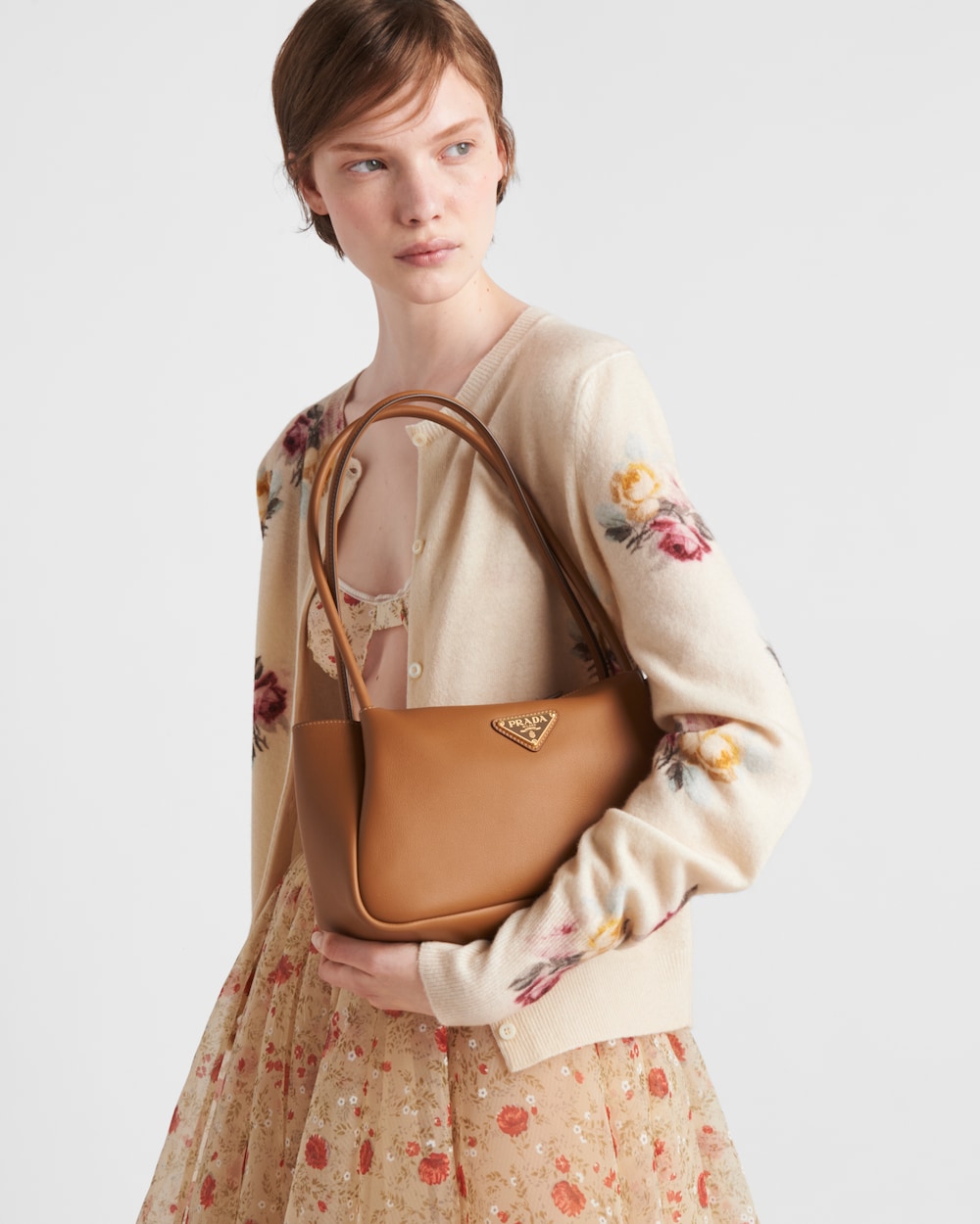 Replicate Prada Darling Medium Leather Shoulder Bag(1:1 replica)