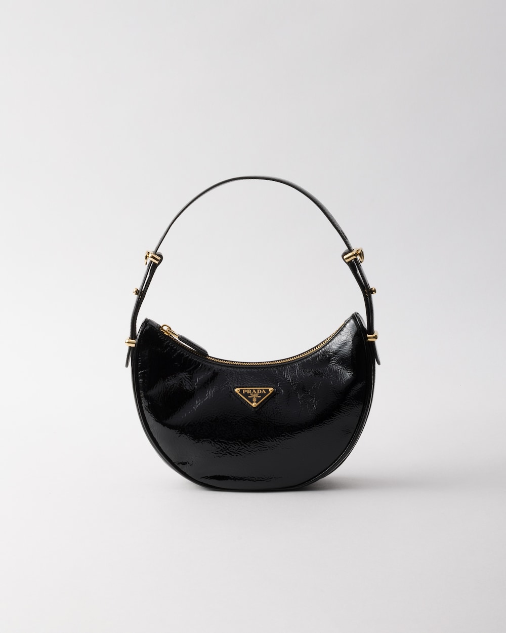 Replicate Prada Arqué Naplak Patent Leather Shoulder Bag(1:1 replica)