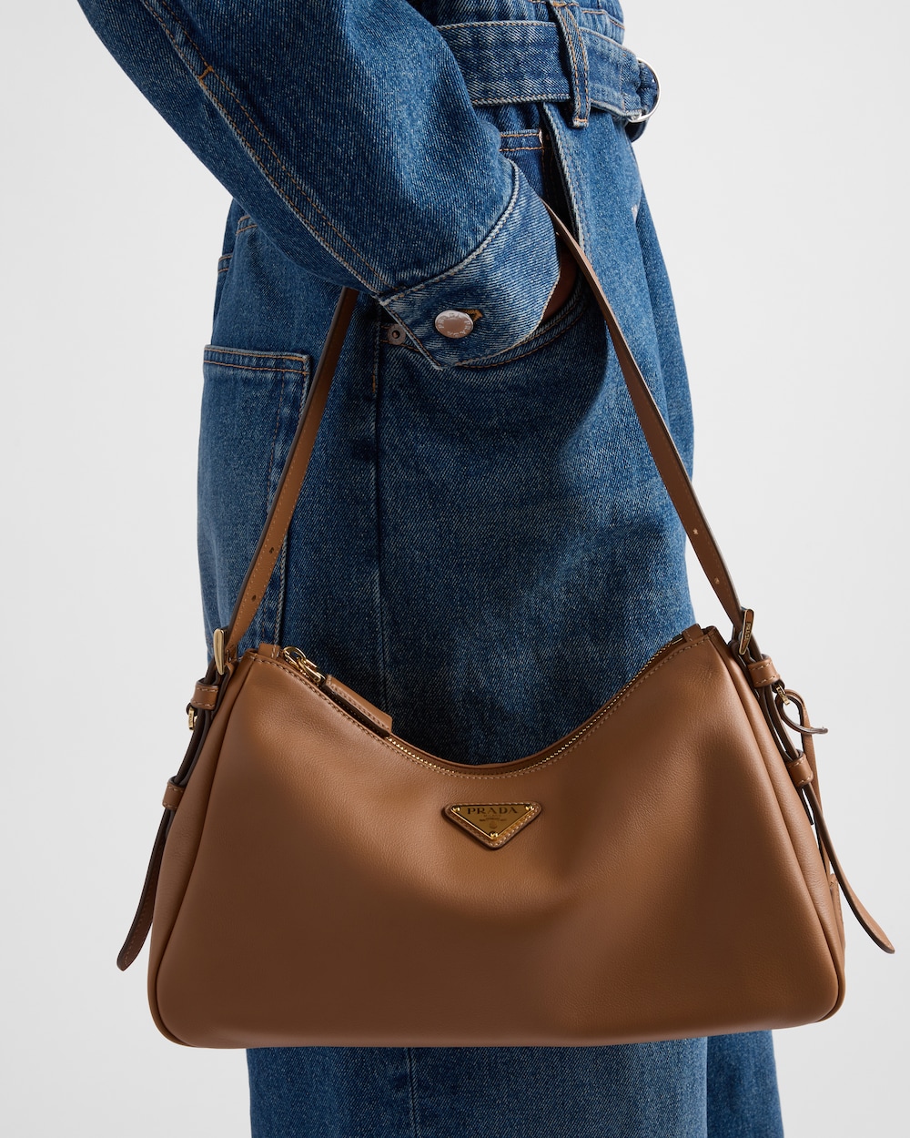 Replicate Prada Aimée Medium Leather Shoulder Bag(1:1 replica)