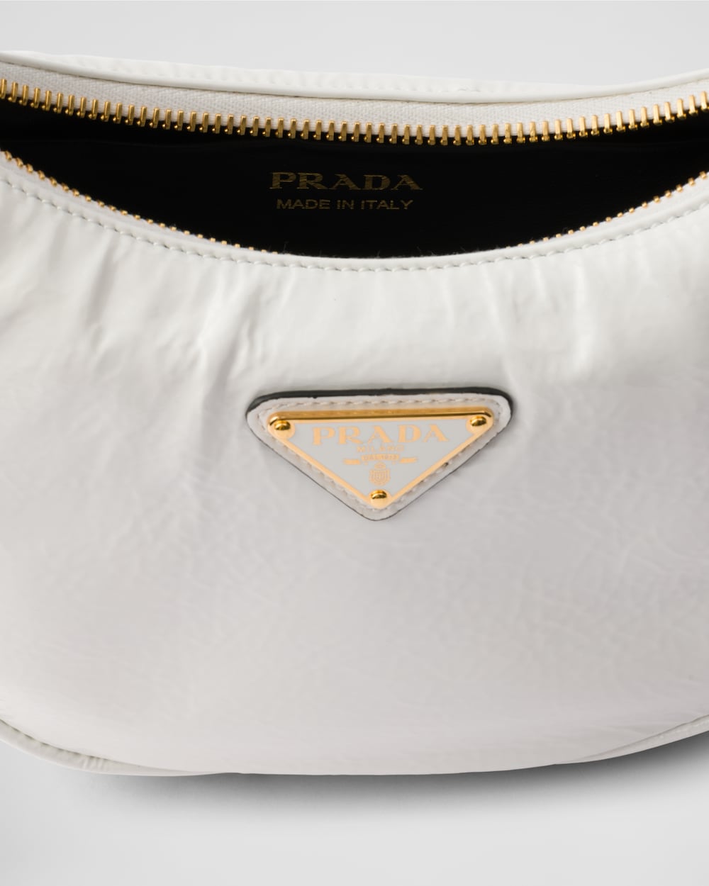 Replicate Prada Arqué Naplak Patent Leather Shoulder Bag(1:1 replica)