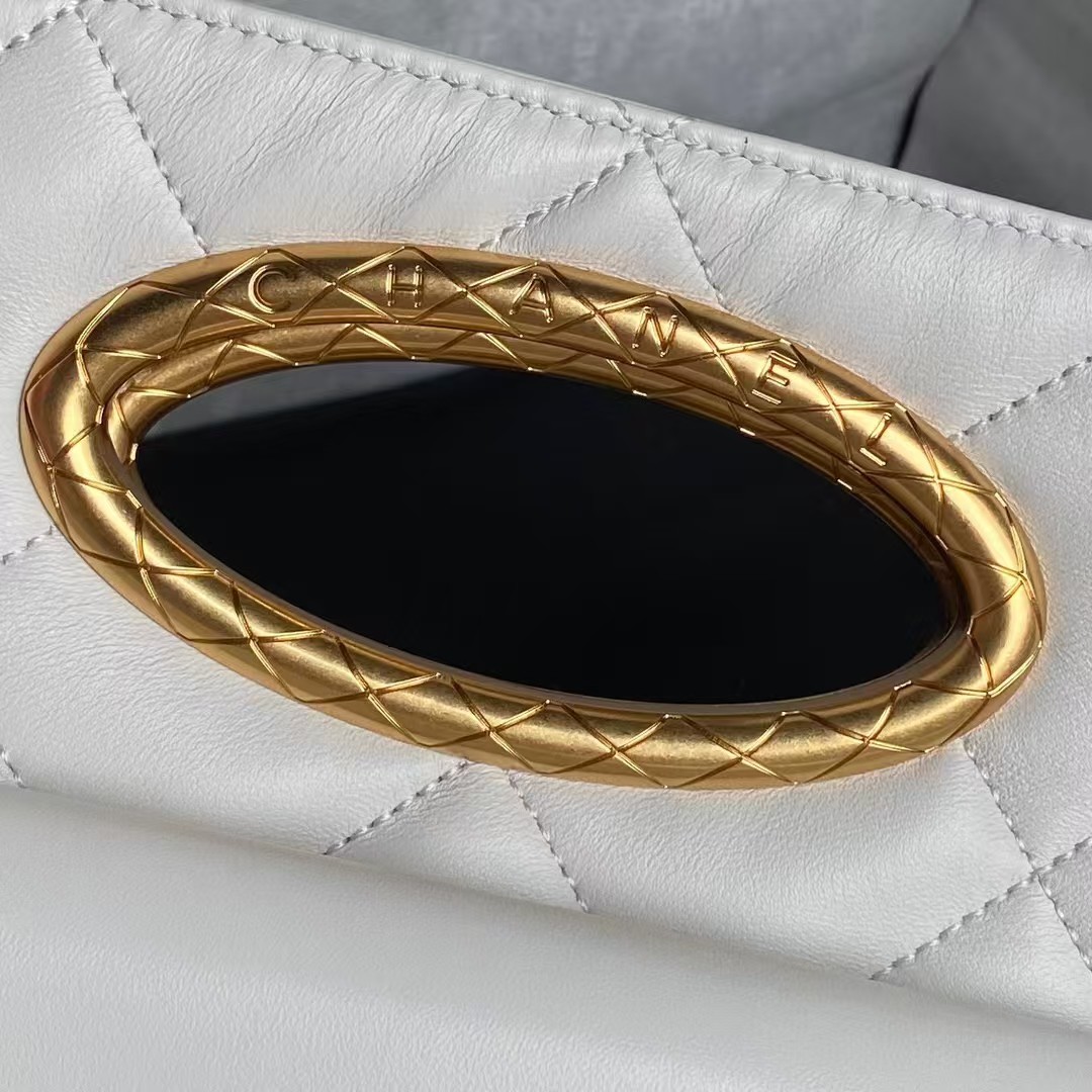 Replicate Chanel 24B AS5038 Lambskin Clutch White(1:1 replica)