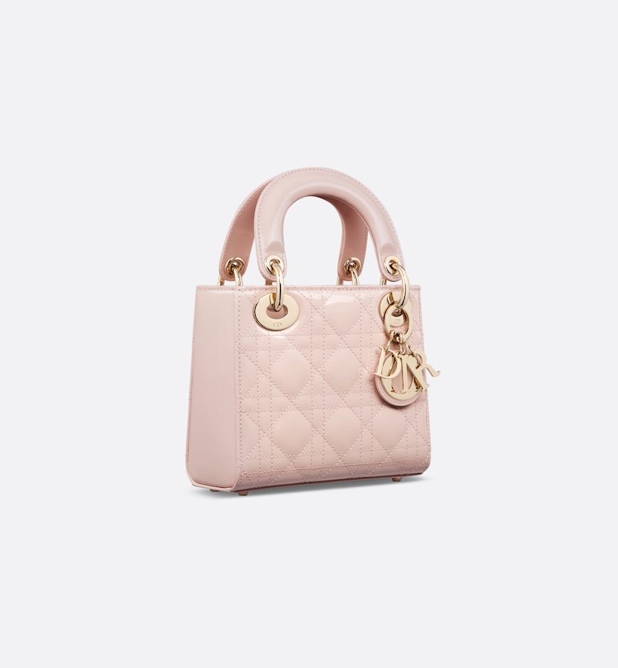 Replicate Dior Mini Dioriviera Lady Dior Bag Patent Leather(1:1 replica)