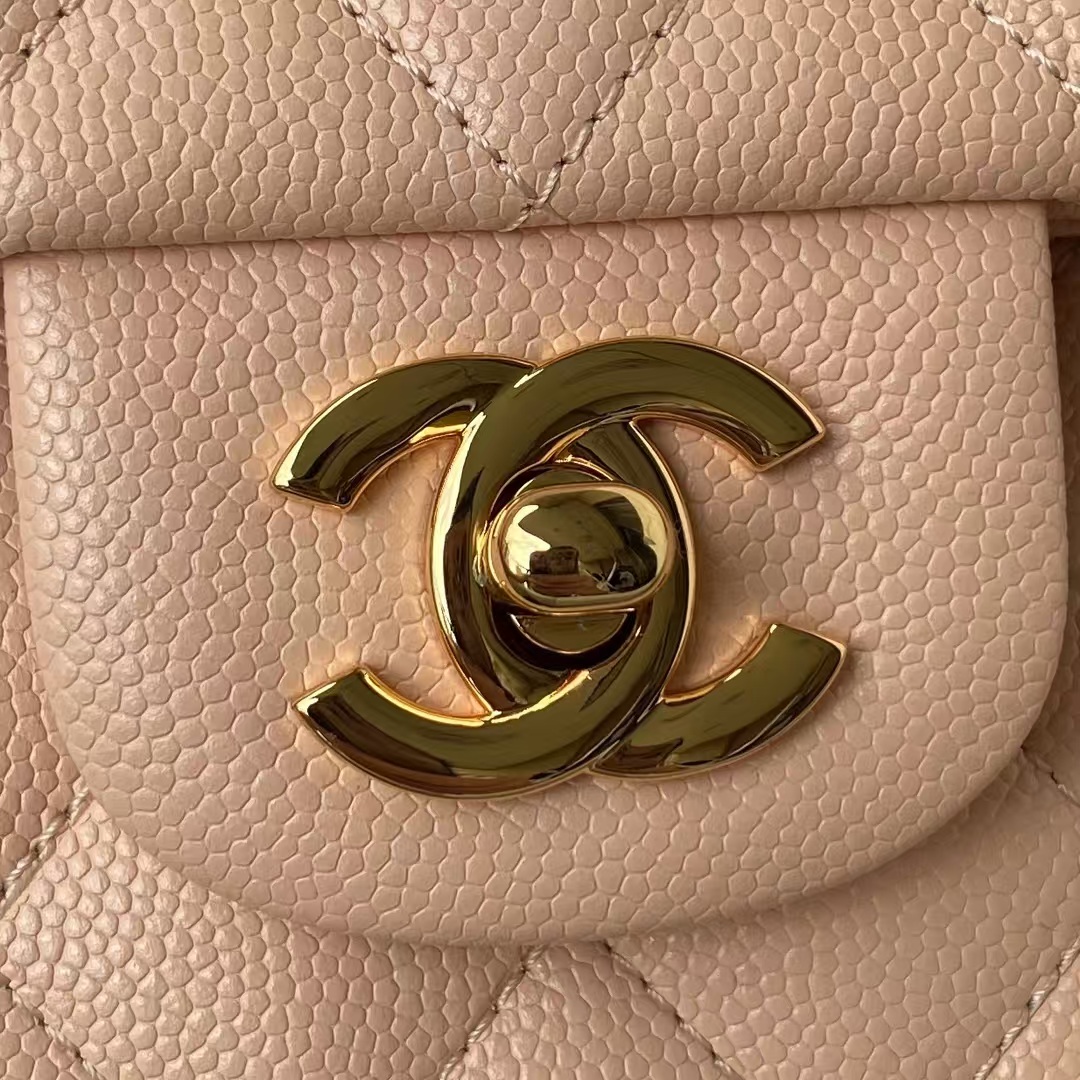 Replicate Chanel Small Classic Handbag Caviar Gold Hardware(1:1 replica)