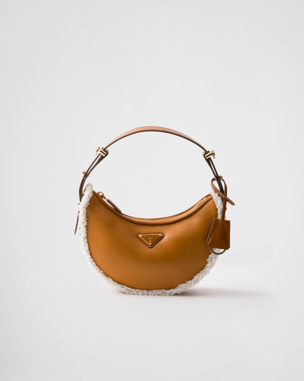 Replicate Prada Arqué Small Shearling Shoulder Bag(1:1 replica)