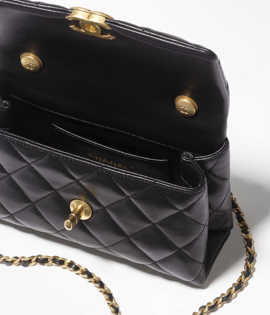 Replicate CHANEL MINI FLAP BAG WITH TOP HANDLE(1:1 replica)