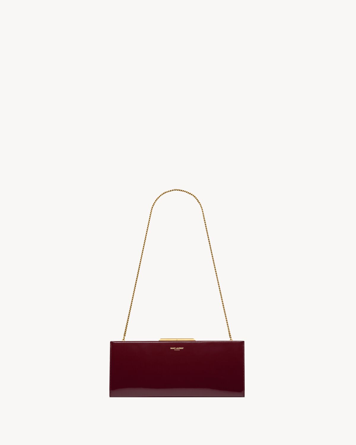 Replicate YSL Midnight Small Clutch In Lacquered Leather(1:1 replica)