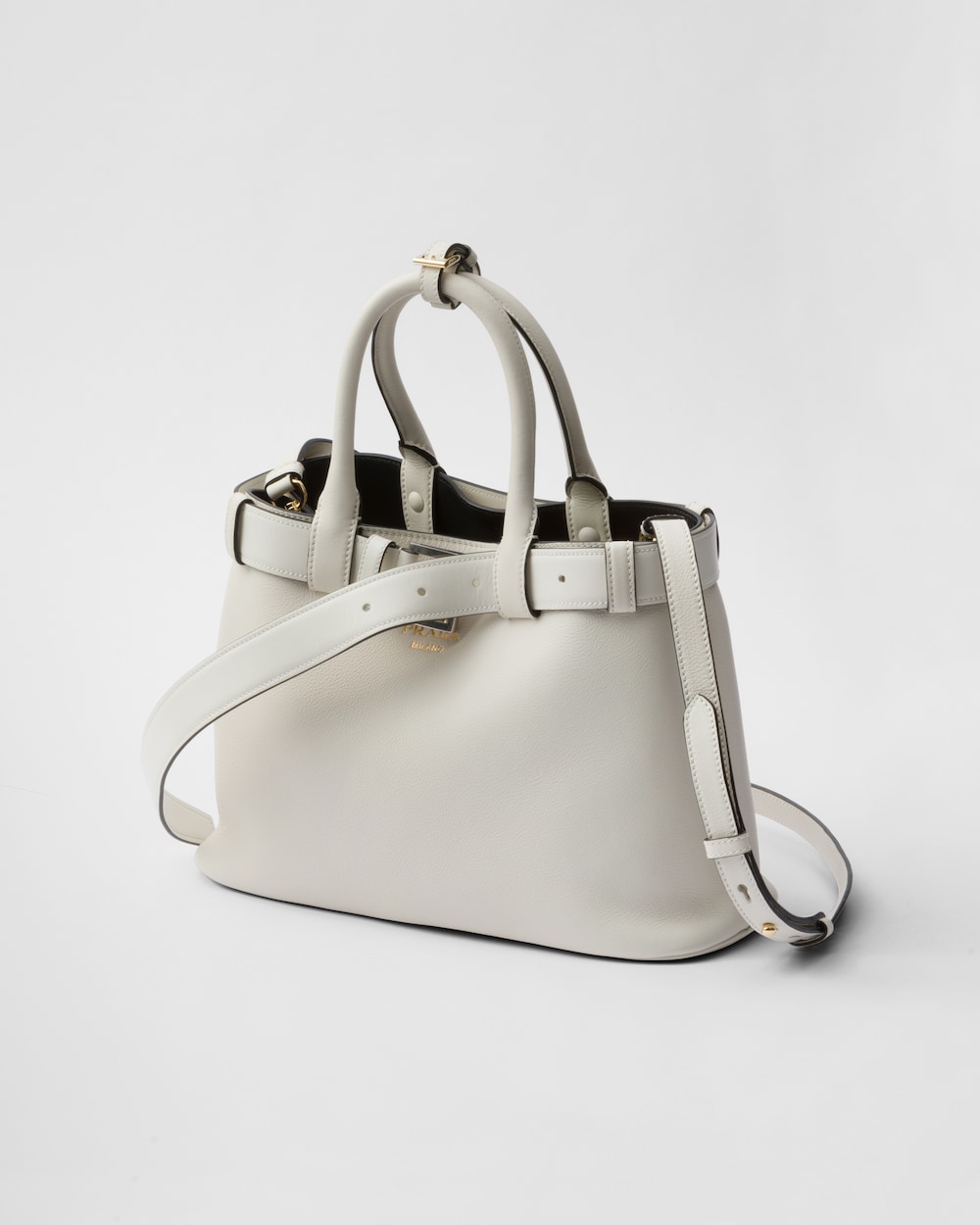Replicate Prada Buckle Small Leather Handbag With Belt(1:1 replica)