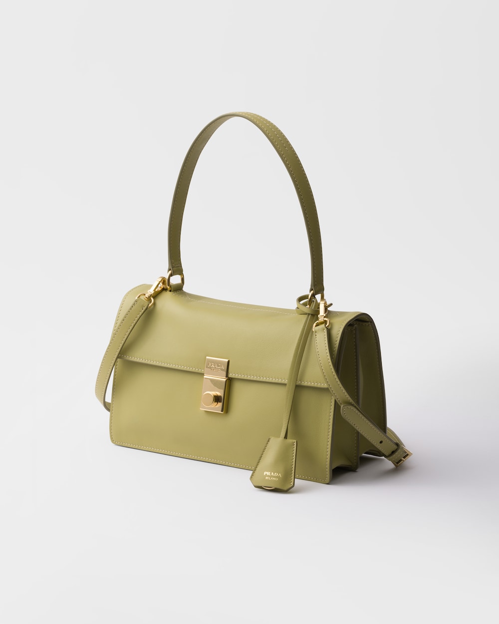 Replicate Prada Soft Sound Medium Leather Shoulder Bag(1:1 replica)
