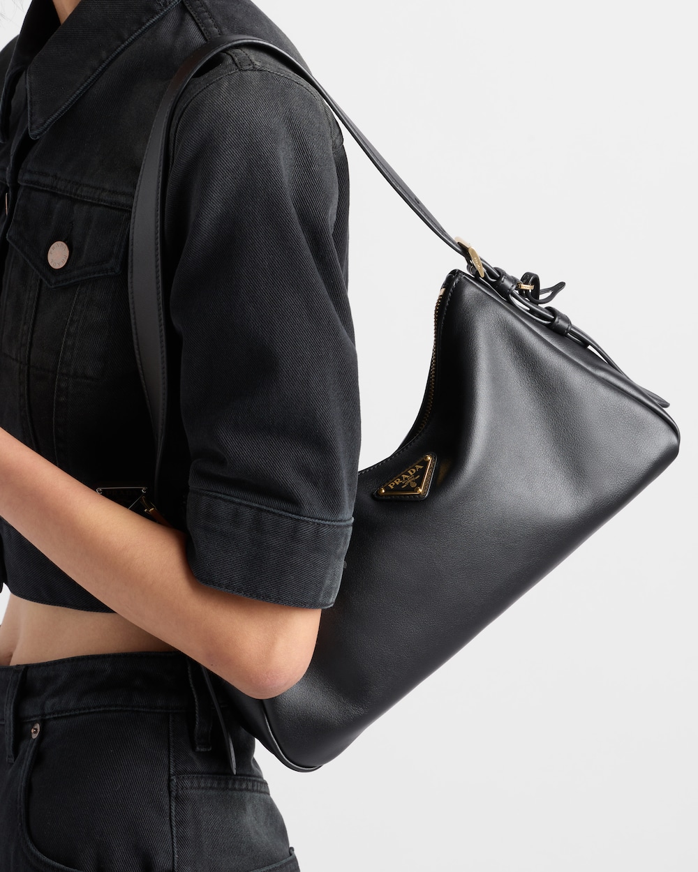 Replicate Prada Aimée Medium Leather Shoulder Bag(1:1 replica)