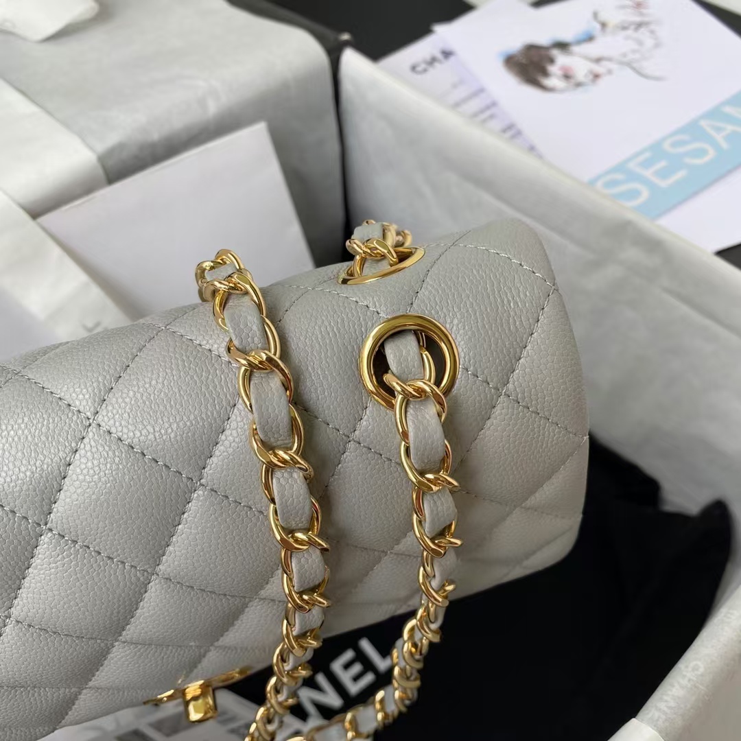 Replicate Chanel Small Classic Handbag Caviar Gold Hardware(1:1 replica)
