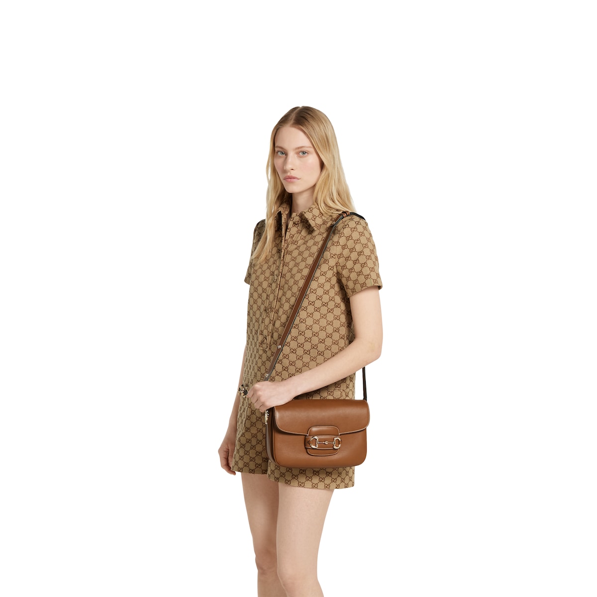 Replicate Gucci Horsebit 1955 Soft Medium Shoulder Bag(1:1 replica)