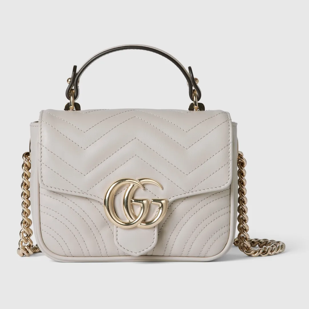 Gg Marmont Faux Gucci Crossbody Gucci GG Marmont Faux Pearl Embellished Small Silver Matelassé Leather  Shoulder Bag Gucci TLC