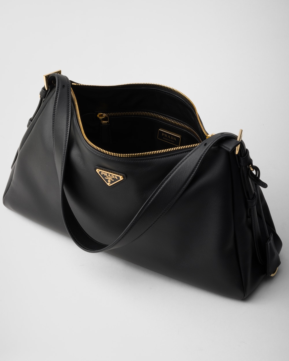 Replicate Prada Aimée Large Leather Shoulder Bag(1:1 replica)
