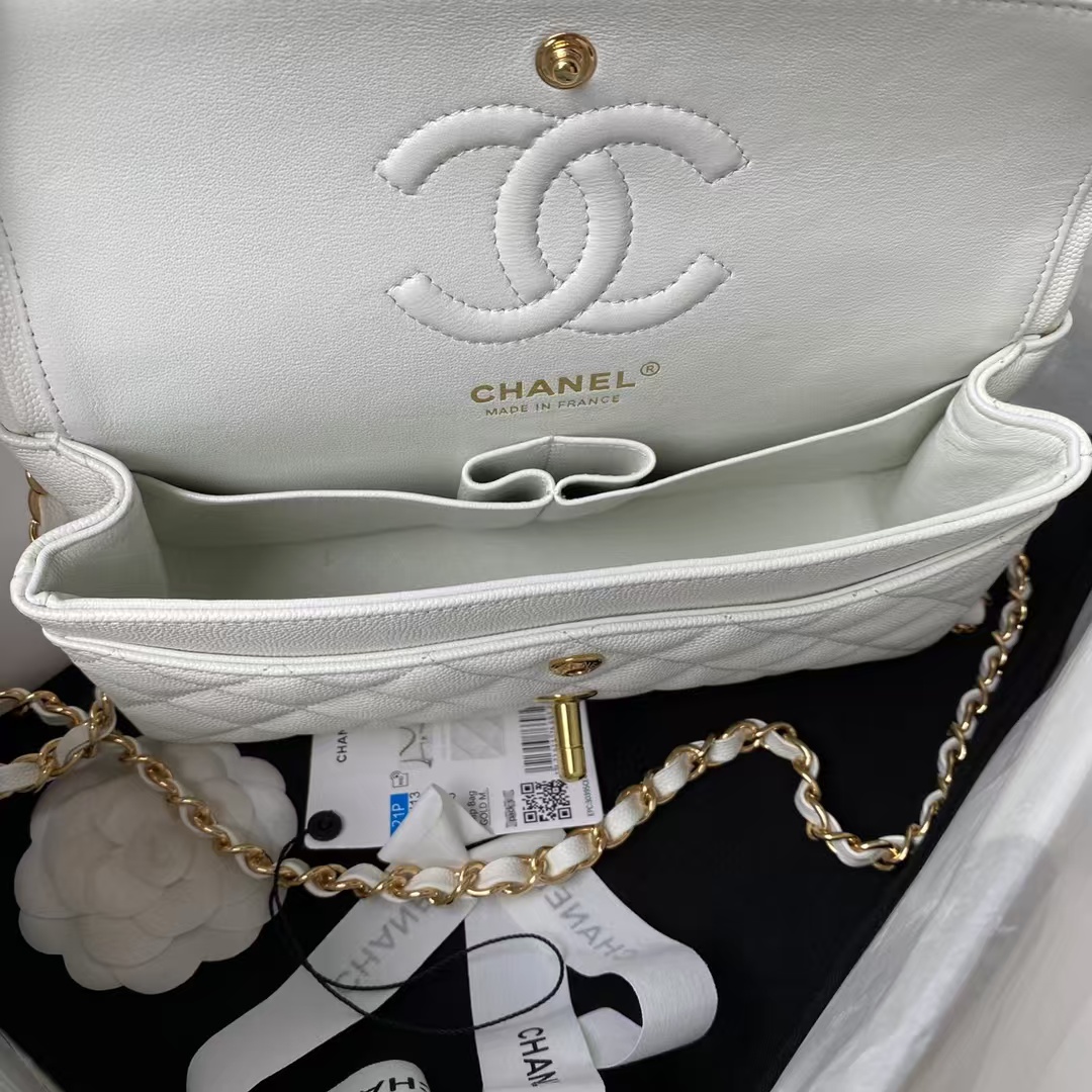 Replicate Chanel Small Classic Handbag Caviar Gold Hardware(1:1 replica)