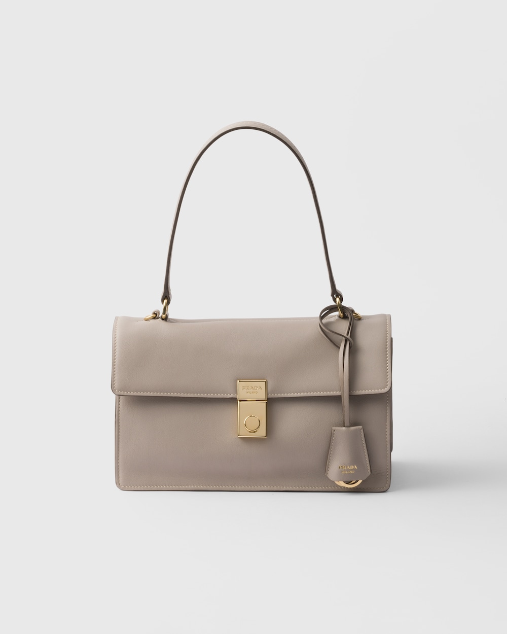 Replicate Prada Soft Sound Medium Leather Shoulder Bag(1:1 replica)