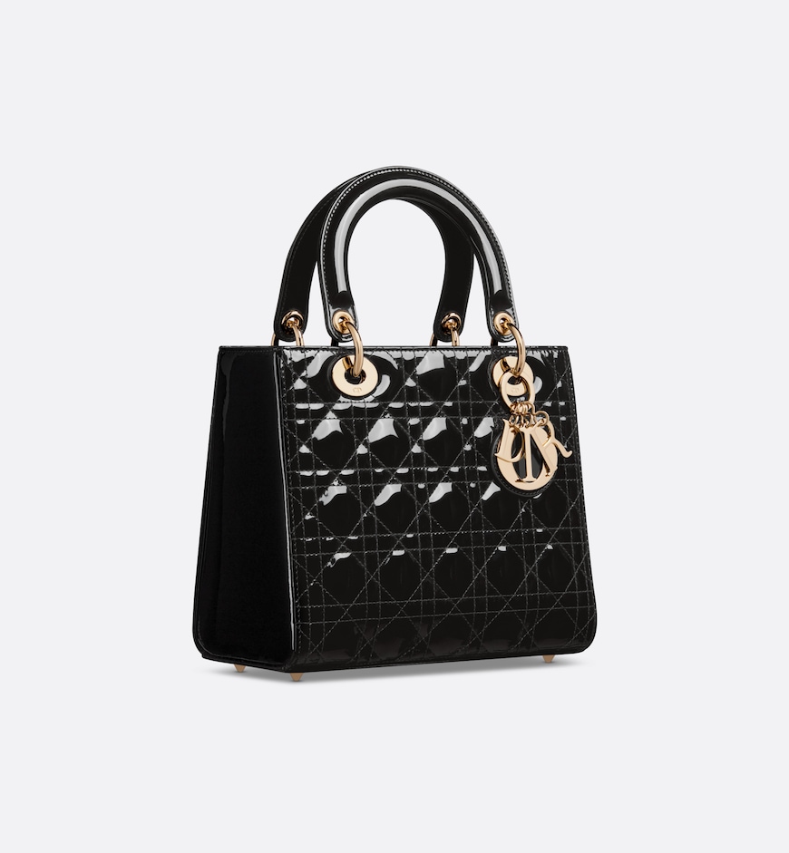 Replicate Dior Medium Lady Dior Bag HandBags- patent leather(1:1 replica)