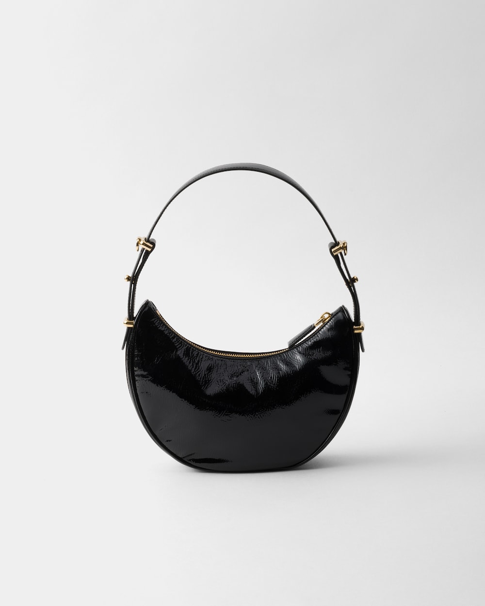 Replicate Prada Arqué Naplak Patent Leather Shoulder Bag(1:1 replica)