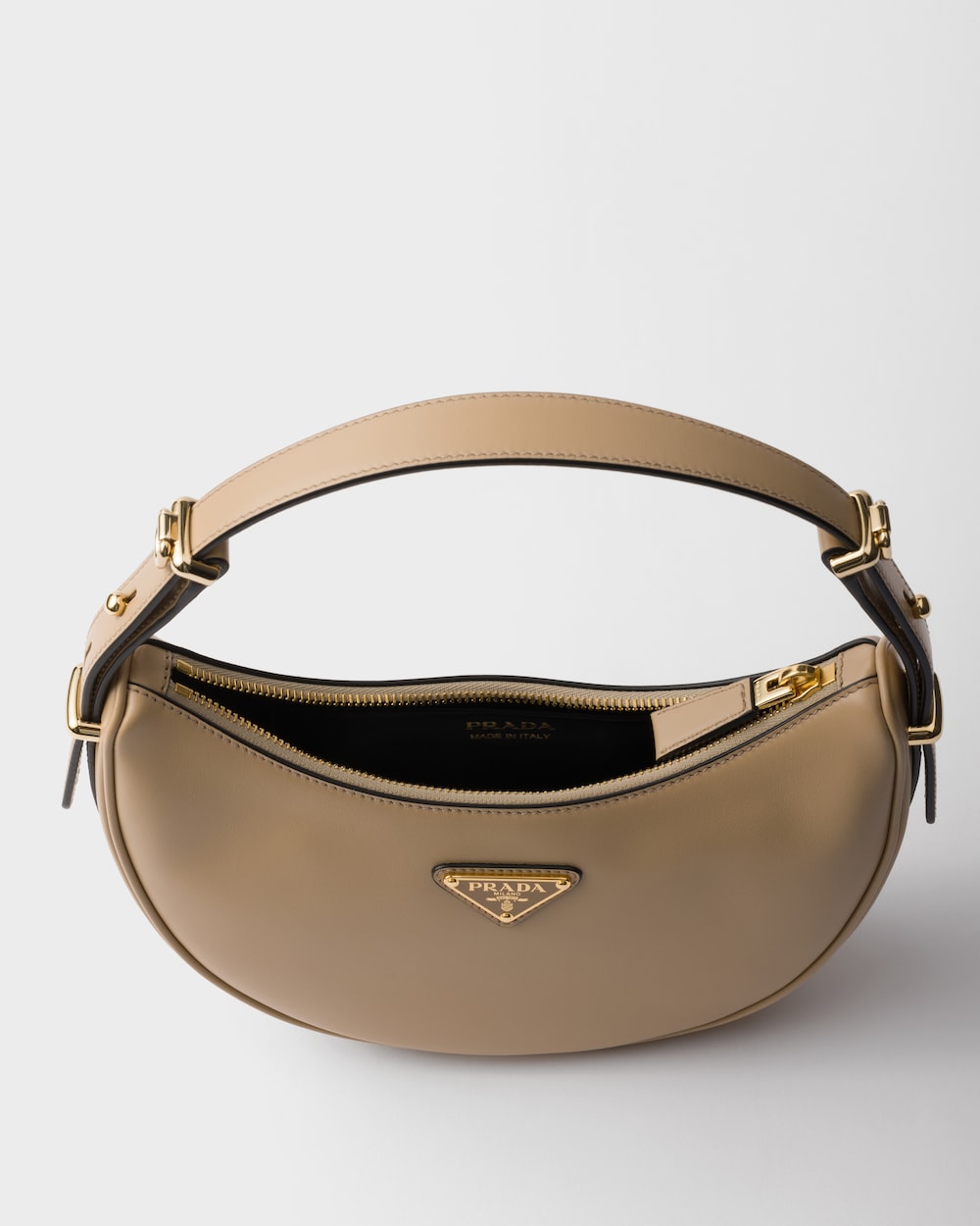 Replicate Prada Arqué Small Leather Shoulder Bag(1:1 replica)