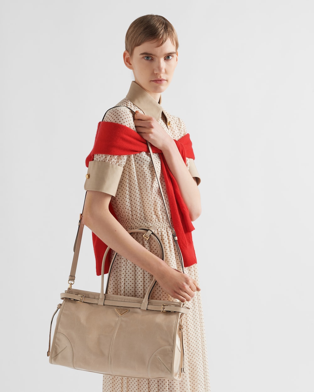 Replicate Prada Bonnie Large Leather Handbag(1:1 replica)