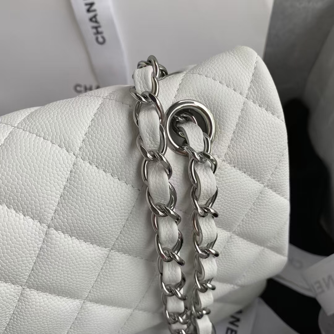 Replicate Chanel Classic 11.12 Handbag Caviar Silver Hardware(1:1 replica)