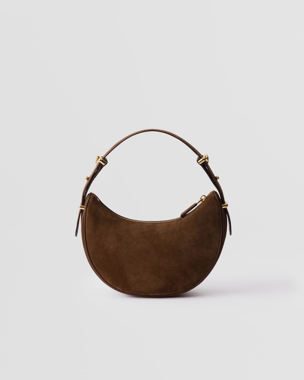 Replicate Prada Arqué Suede Shoulder Bag(1:1 replica)