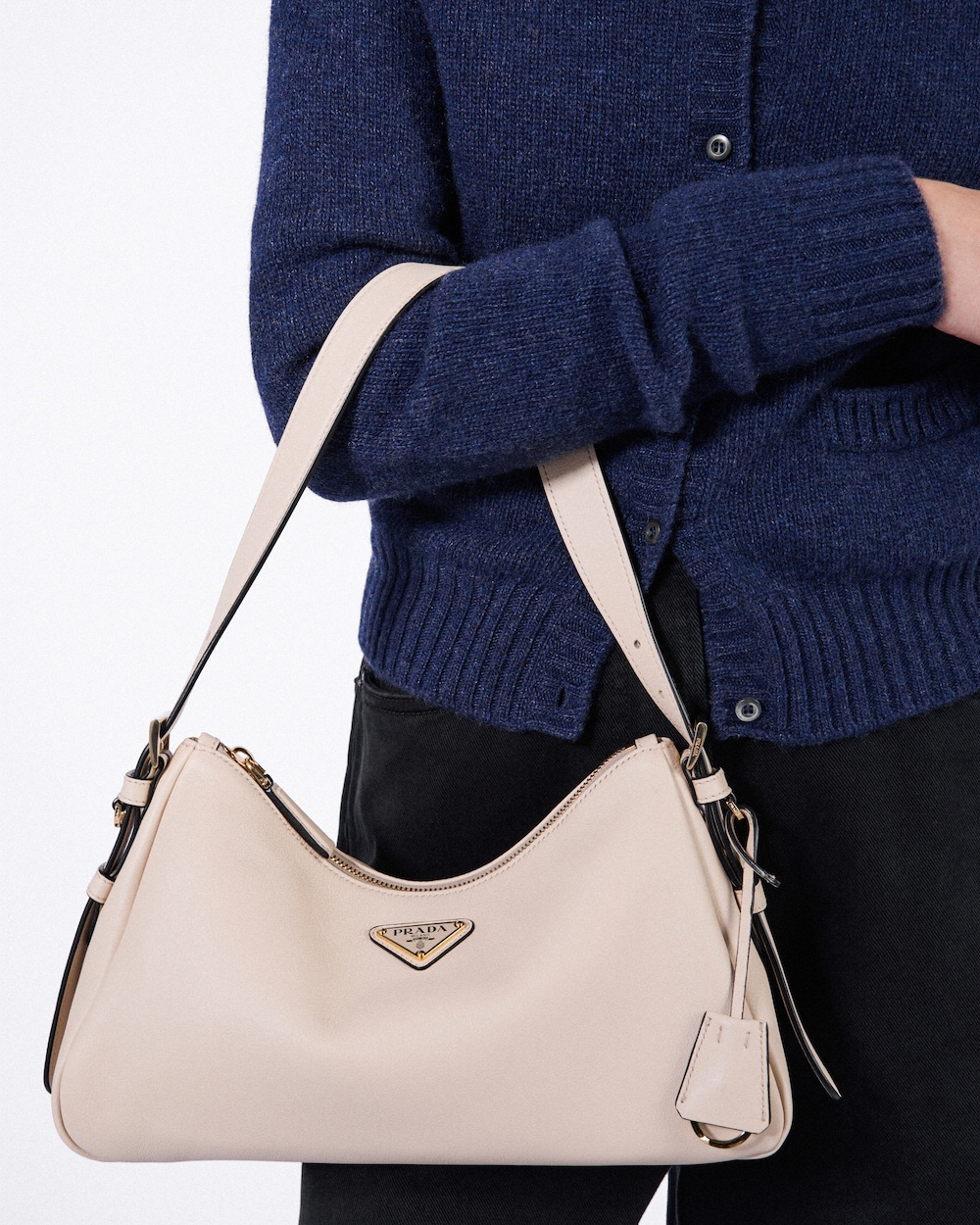Replicate Prada Aimée Medium Leather Shoulder Bag(1:1 replica)
