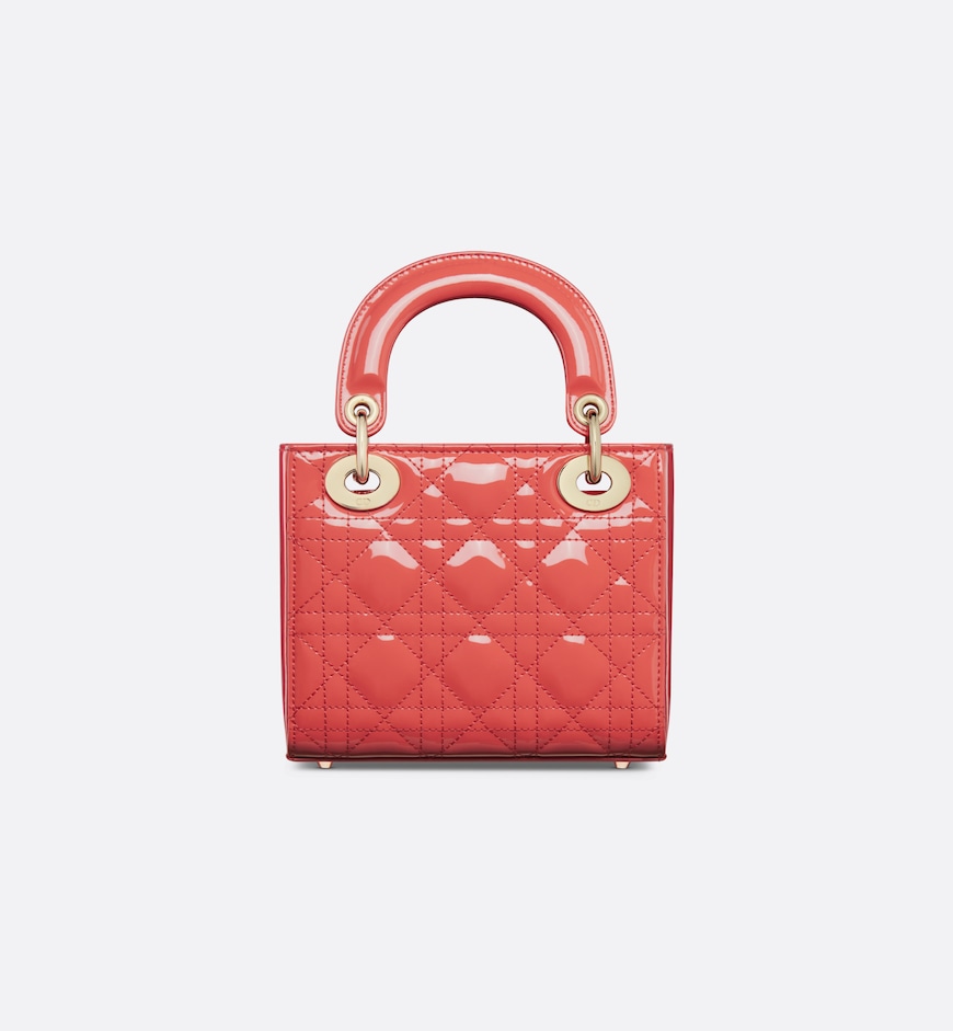 Replicate Dior Mini Dioriviera Lady Dior Bag Patent Leather(1:1 replica)