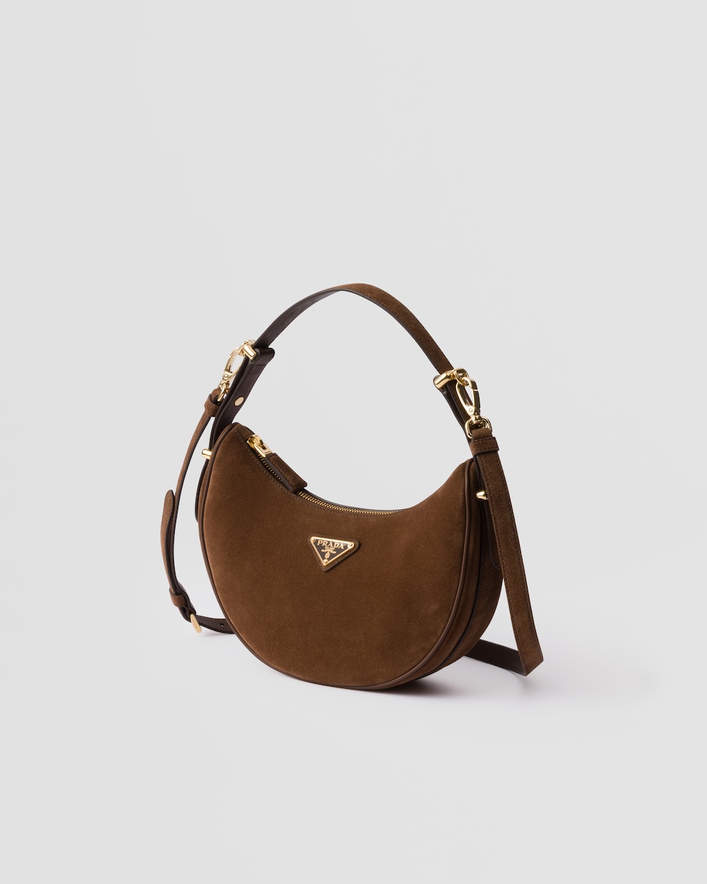 Replicate Prada Arqué Suede Shoulder Bag(1:1 replica)