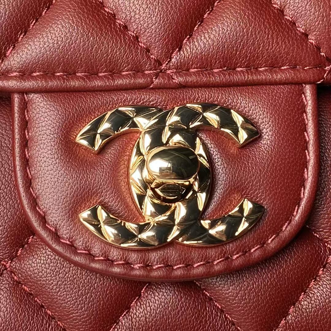 Replicate Chanel 24A AS4924 Mini Flap Bag With Top Handle Red(1:1 replica)