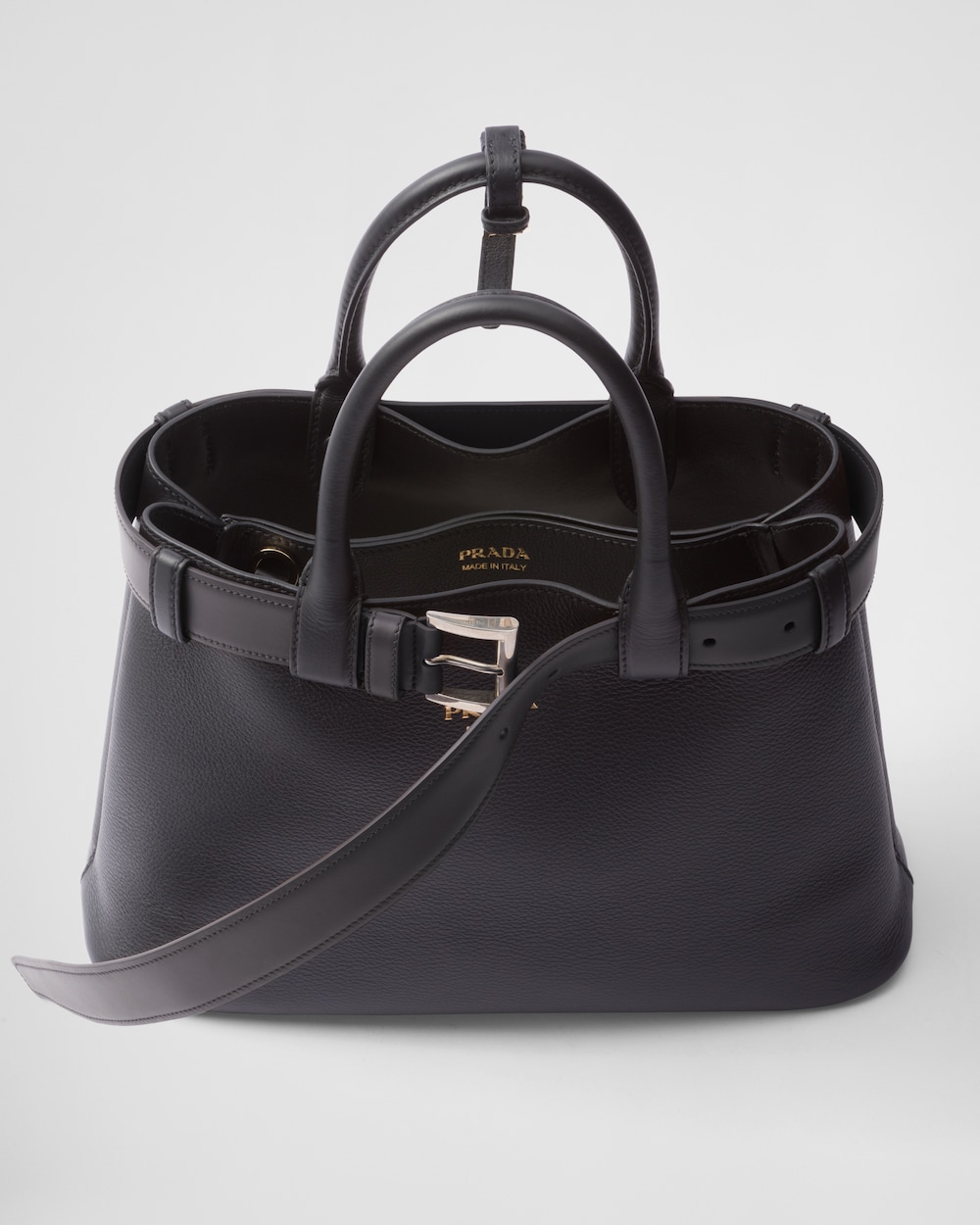 Replicate Prada Buckle Small Leather Handbag With Belt(1:1 replica)