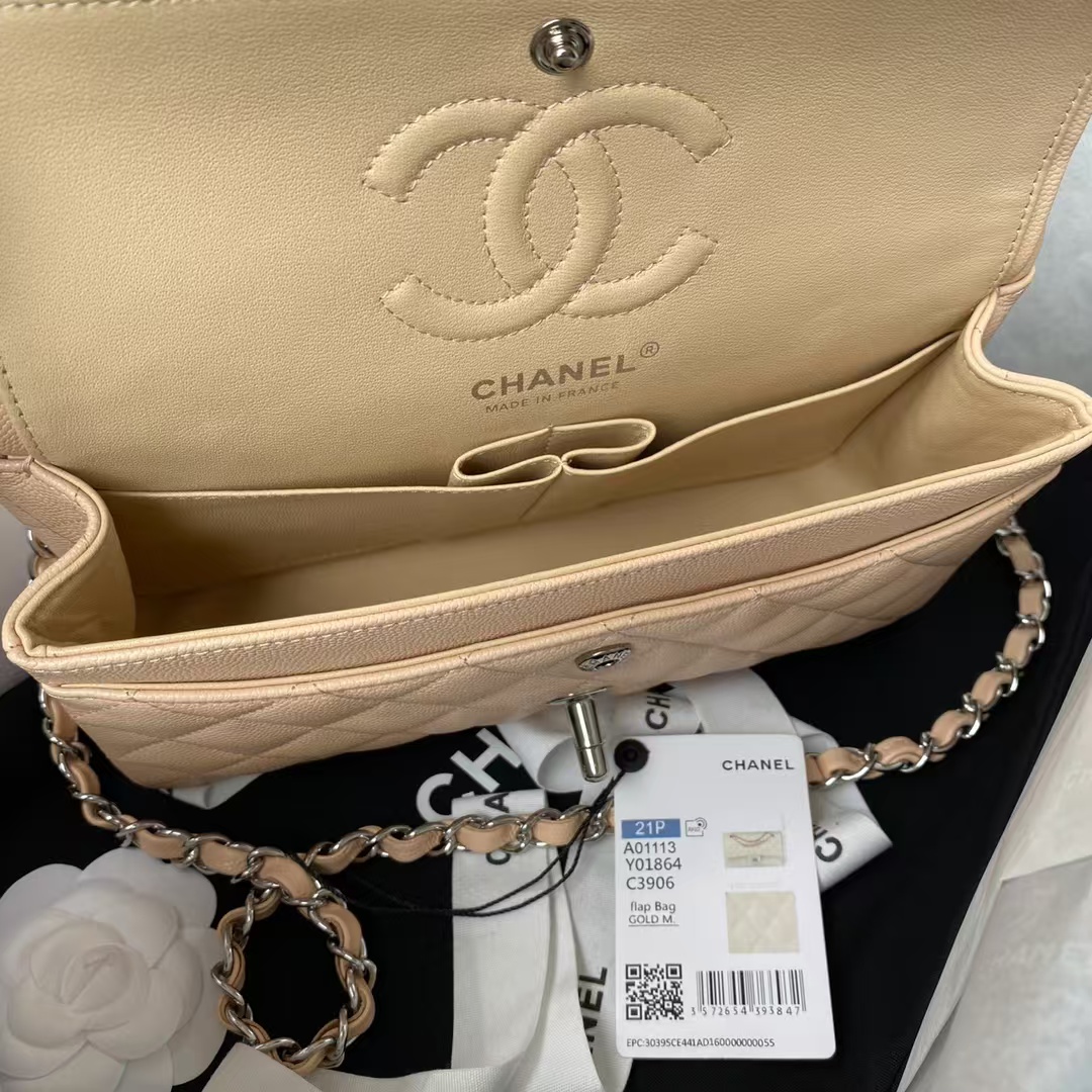 Replicate Chanel Small Classic Handbag Caviar Silver Hardware(1:1 replica)