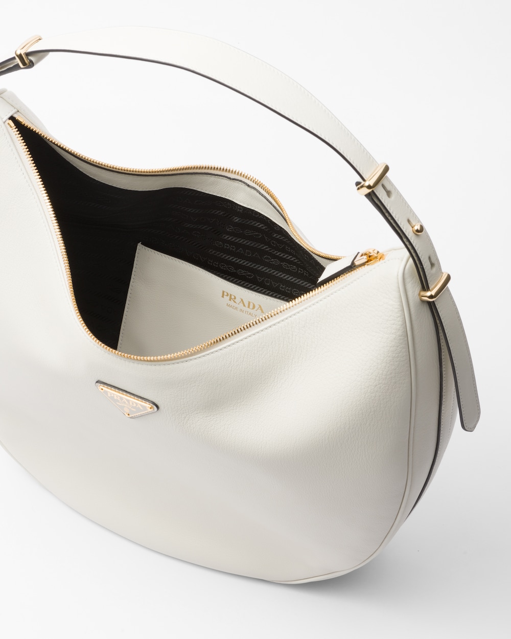 Replicate Prada Arqué Large Leather Shoulder Bag(1:1 replica)