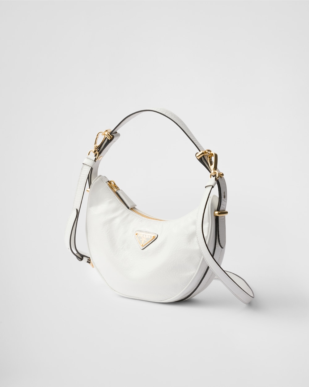 Replicate Prada Arqué Naplak Patent Leather Shoulder Bag(1:1 replica)