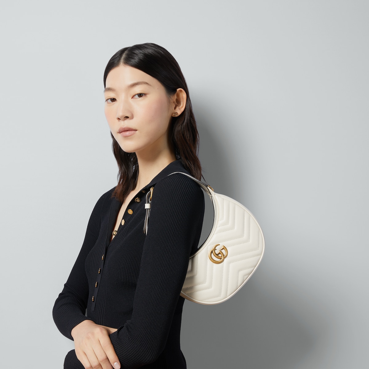 Replicate GG Marmont Half-Moon-Shaped Mini Bag(1:1 replica)