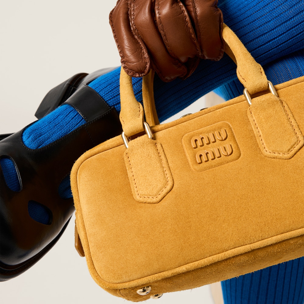 Replicate Arcadie padded suede top-handle bag(1:1 replica)
