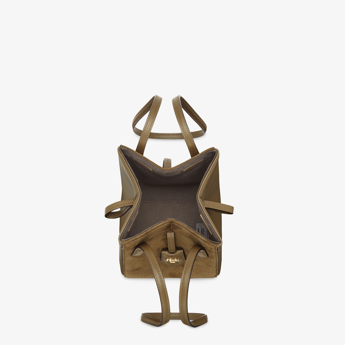 Replicate Fendi Origami Mini Transformable Suede and Leather Mini Bag(1:1 replica)