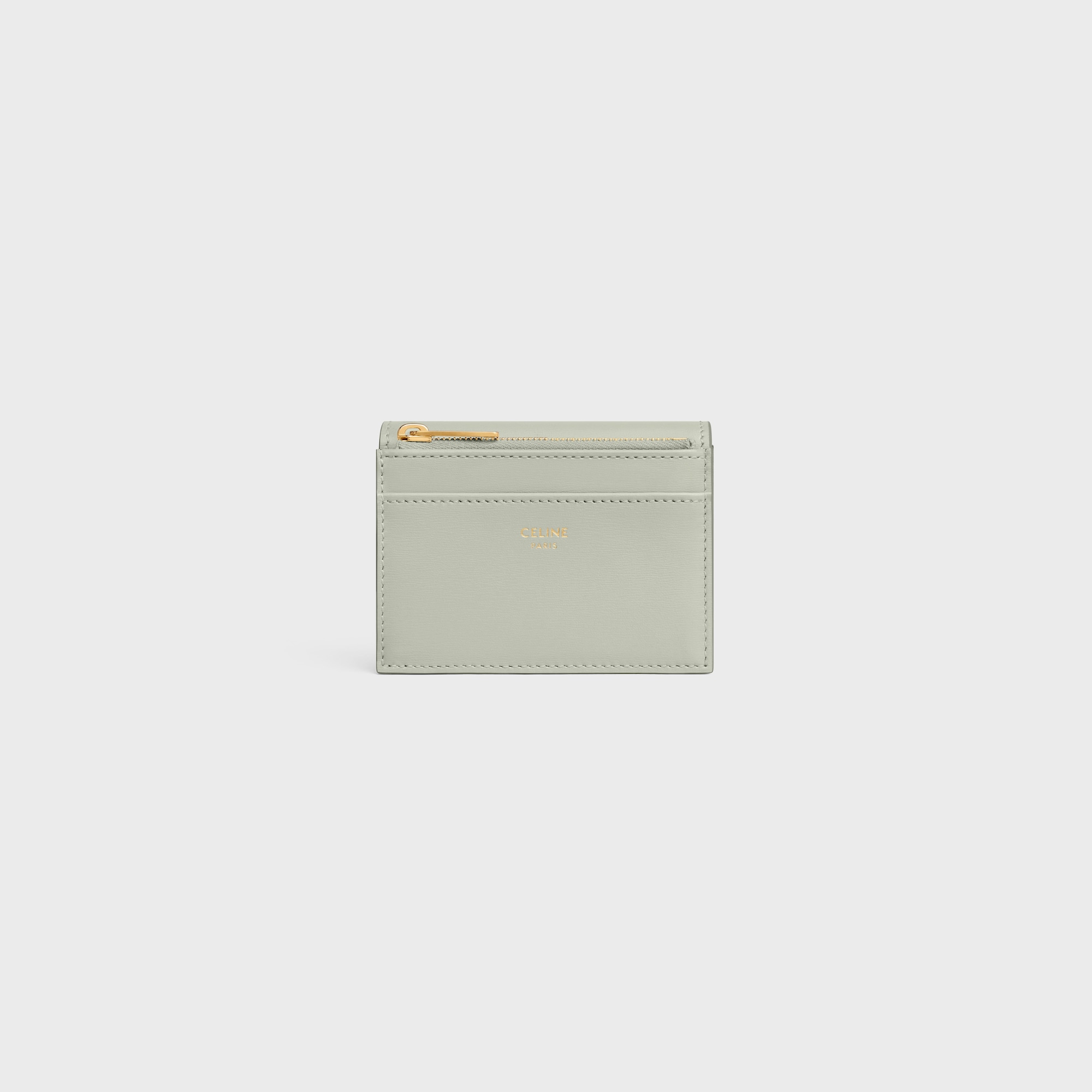 Replicate COMPACT WALLET WITH COIN TRIOMPHE IN SHINY CALFSKIN LIGHT CLAY(1:1 replica)