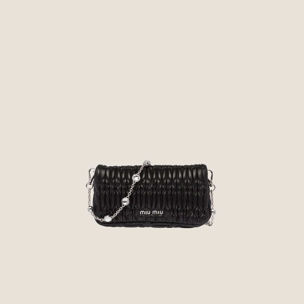 Replicate Miu Crystal nappa leather and crystal mini-bag(1:1 replica)