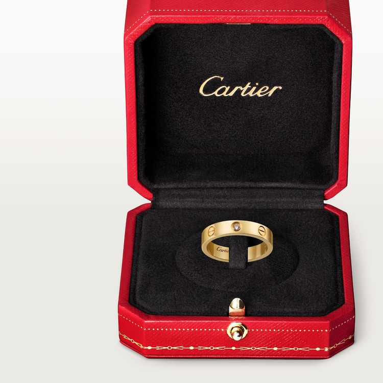 Replicate LOVE ring, small model, 1 diamond(1:1 replica)