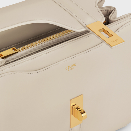Replicate SMALL 16 BAG IN SATINATED CALFSKIN LIGHT STONE(1:1 replica)