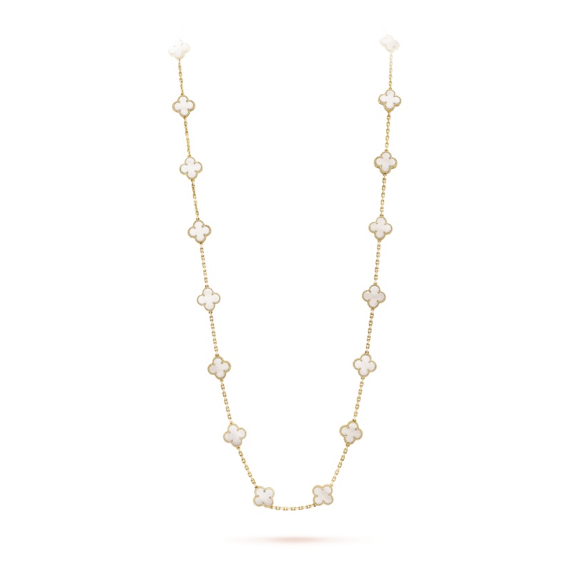 Replicate Vintage Alhambra long necklace, 20 motifs(1:1 replica)