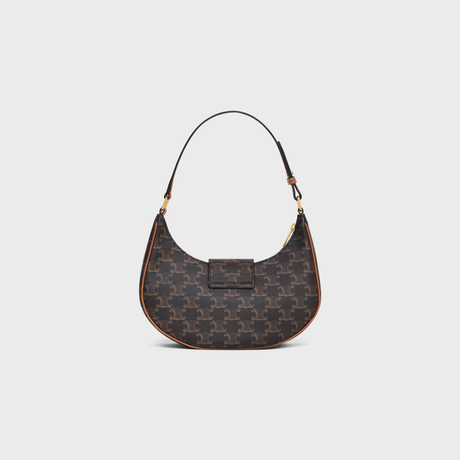 Replicate MEDIUM AVA TRIOMPHE BAG IN TRIOMPHE CANVAS AND CALFSKIN TAN(1:1 replica)