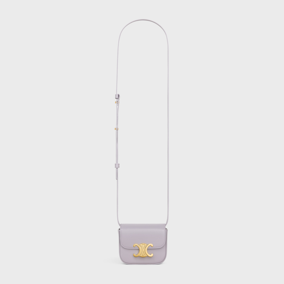 Replicate MINI CLAUDE IN SHINY CALFSKIN LIGHT LILAC(1:1 replica)
