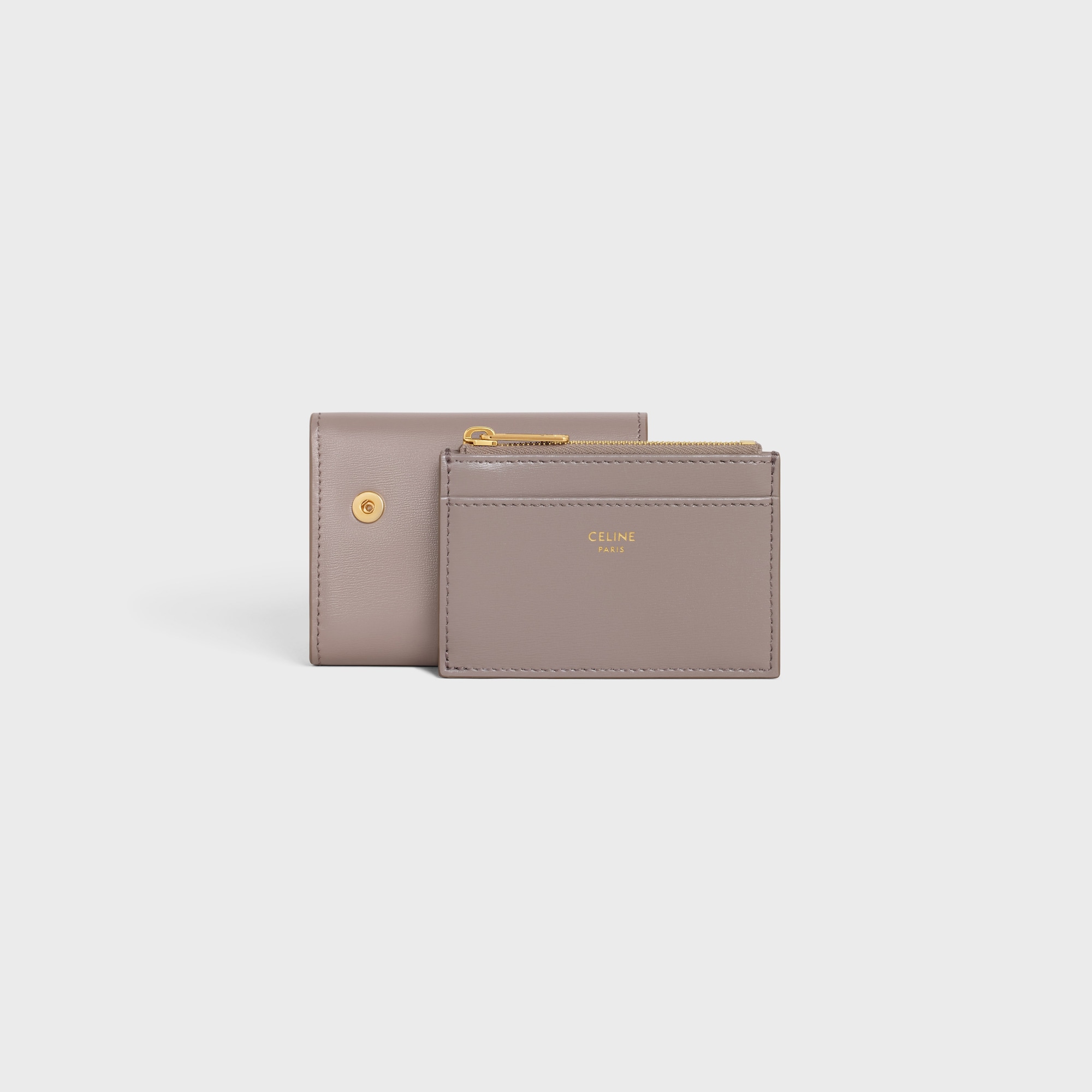 Replicate COMPACT WALLET WITH COIN TRIOMPHE IN SHINY CALFSKIN PEBBLE(1:1 replica)
