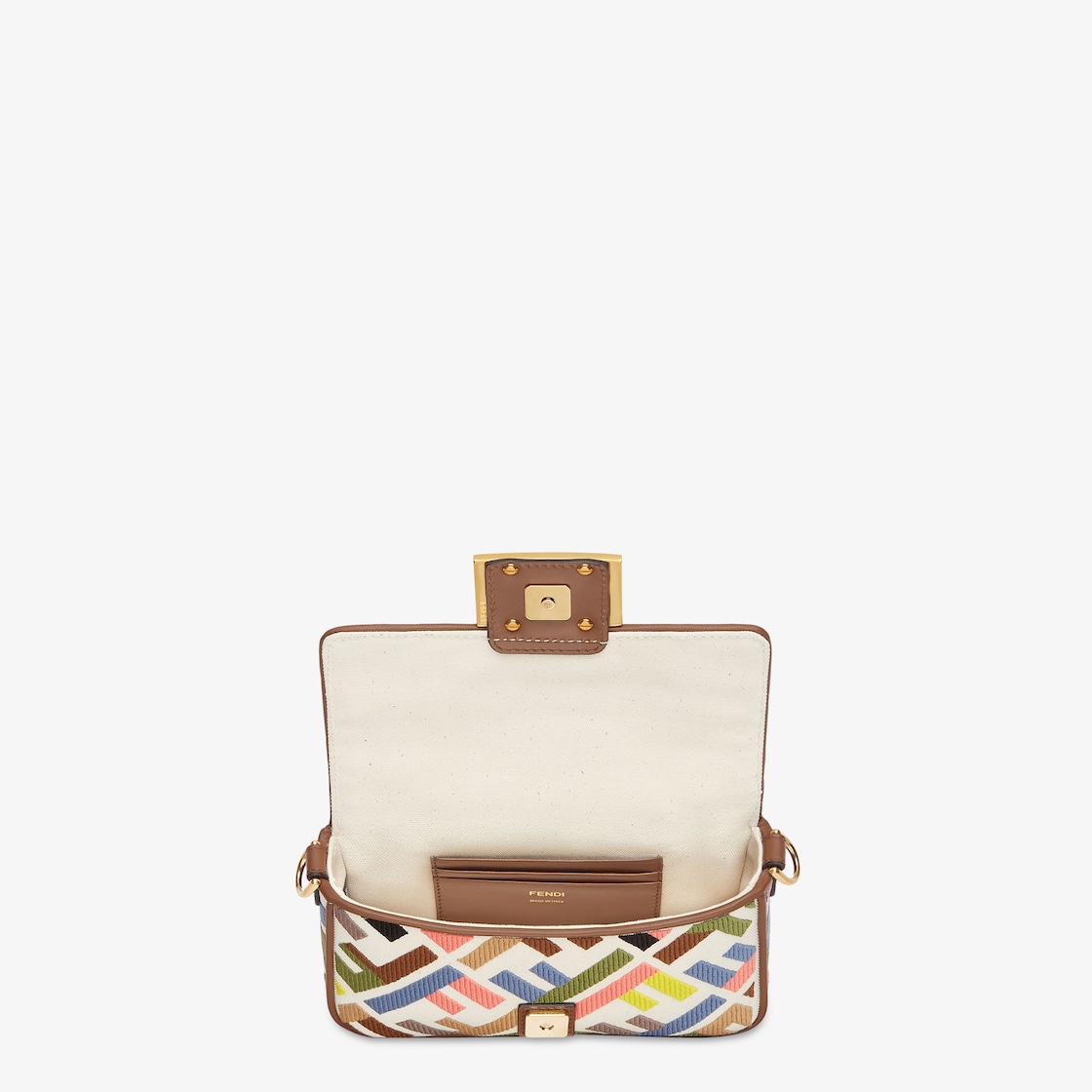 Replicate Baguette Mini Canvas Bag With Multicolor FF Embroidery(1:1 replica)