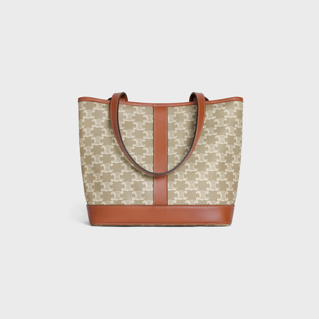 Replicate SMALL CABAS IN TRIOMPHE CANVAS AND CALFSKIN GREGE(1:1 replica)